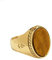 Rock and Steel Deus Gold Siegelring Männerring aus Edelstahl mit Tigerauge Stein, Herren-Ring (72 (23.0 mm))