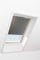 Original Roto Rollo Exclusiv ZRE für Roto Dachfenster - Führungsschiene Silber - Manuelle Bedienung - Tageslichtrollo für Baureihe Q - Größe 055/098 | 05/09 - Stofffarbe Dunkelgrau