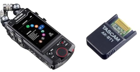 Tascam Portacapture X8 - Portabler 6+2-Spur High-Resolution 32-bit/192-kHz Rekorder & AK-BT1 - Bluetooth-Adapter für TASCAM Produkte
