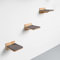 RHRQuality Katzen treppe Set Wand - XXL Kletterwand für große Katzen - Set mit 3 robusten Wandmontage Katzenstufen Wand - Sicheres und Komfortables Katzen zubehör. (Grau)