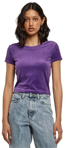 Urban Classics Damen Ladies Short Velvet Tee
