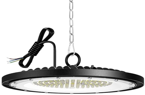 1 Pack 100W UFO LED High Bay Light, Hallenstrahler 13000LM, 6000K Kaltweiß UFO LED Werkstattlampe, IP65 Wasserdichte Industrielampe High Bay Licht für Turnhalle Fabriken,Garage,Lagerhaus Beleuchtung