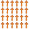 24 Pieces Small Wood Crosses, 2.36in Portable Prayer Pocket Holding Crosses,Crucifix,Natural Wooden Crosses Pendants for Party Favors Necklace Jewelry Making DIY Craft Handmade (Brown)