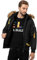 Cipo & Baxx Herren Freizeitjacke Bomberjacke Collegejacke Kapuze Fell Reißverschluss Jacke Outdoorjacke CM220 Schwarz XL