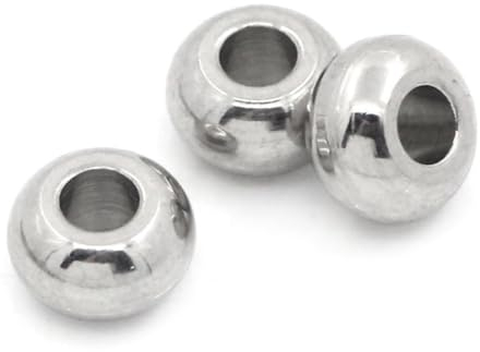 Amosfun 100 Stk tibetische Abstandsperle Perlenarmbänder edelstahlkügelchen Charm-Armbänder Handschmuck Abstandshalter massiven Perlen runde Perlen Handbuch Zubehör Korn