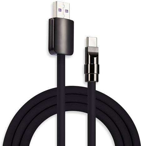 chubbycable Black Chubby - Special Black Samurai Edition Silicone USB C Cable Durable 240W Fast Charging Cable Phones Tablets Power Bank Charger Cord, USB A to Type C, 16.4FT