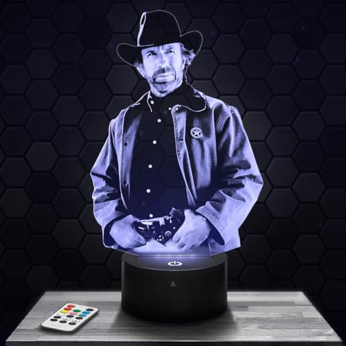Nachttischlampe Walker Texas Dekoration für Jungen und Mädchen 3D-Filmlampe Walker Texas Geschenkidee für Weihnachtsdekoration Nachtlicht originelle Schreibtischlampe für Weihnachten