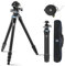 SIRUI 50.3 Carbon Fiber Travel Tripod, Compact Professional Camera Tripod with Low Profile Ball Head, Quick Release System, Load Up to 26.5lbs/12kg, AM-254+KS-20