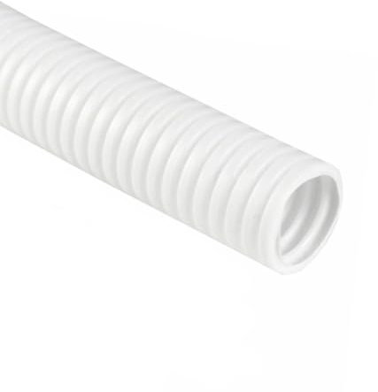 MOCNT Tubo Corrugato Flessibile Auto Chiuso Tubo Guaina Isolante Protettivo Cavo Filo per Guaina Ondulata Cavi Elettrici Gestione Bianco Esterno 25mm Lunghezza 5Metri