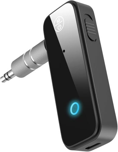 OQIMAX 2 in 1 Trasmettitore Bluetooth 5.0 per TV, Adattatore Bluetooth Audio senza Fili, Ricevitore Aux con Jack da 3,5 mm, Bassa Latenza, Plug and Play per Auto Stereo, Cuffie