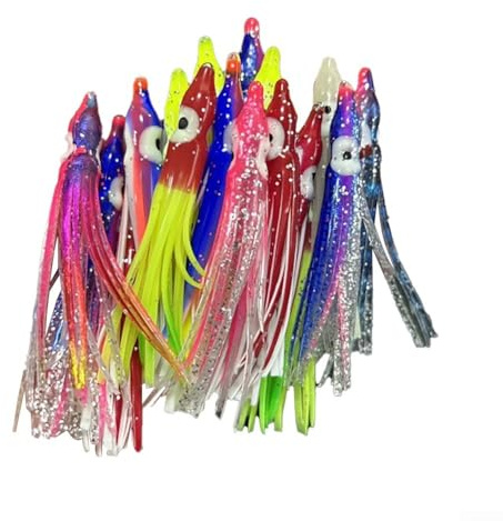 EXTRWORY Angelköder-Set, weiche Tintenfisch-Rock, 20 Stück, für Meeresfischen
