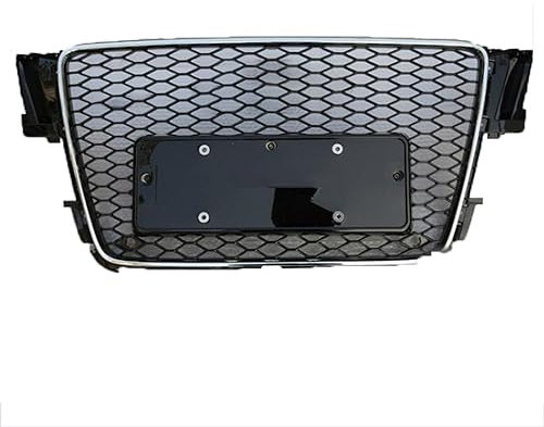 Centre Grill Panel Grill for Audi A5 RS5 2008-2012, Front Bumper Air Vent Outlet Grille Heatproof Front Bumper Grille Radiator Kidney Grills,B