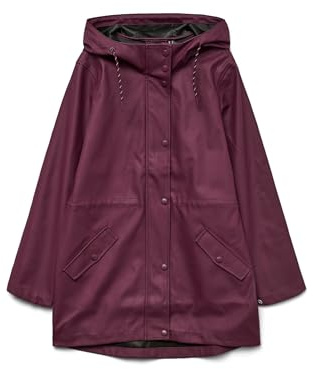 Vero Moda Damen Regenjacke VMMalou Regen-Mantel mit Kapuze