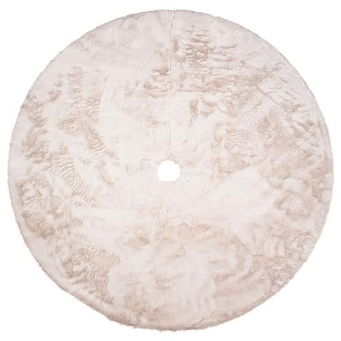 Weihnachtsbaum Decke 120 cm Rund Weihnachtsbaum Röcke aus Plüsch Fell | Teppich Decke Klein | Weihnachtsbaumständer Unterlage Baum Rock | Weihnachtsschmuck | Model Grau [165]