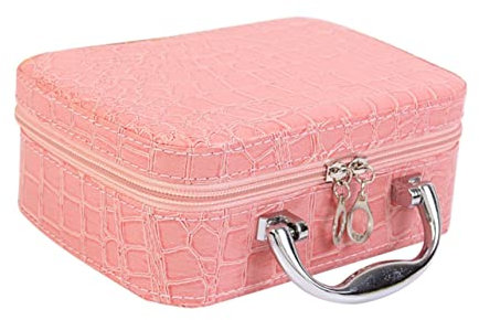 Ipetboom Kosmetiktasche Für Damen Tragbare Schminktasche Aus Synthetischem Mit Spiegel Faltbare Kosmetik Aufbewahrungstasche Reise Kulturbeutel Mit Fächern Für Make up Und
