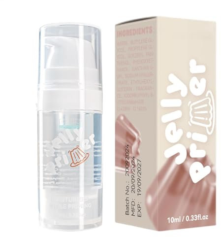 Jelly Primer, base pour le visage le maquillage,Apprêt longue durée | Power Grip Jelly Primer Base hydratante légère, lissante et pour unifier la peau