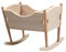 Toyvian Miniatur Holz Wiege Puppenhaus Möbel für Kinderzimmer Dekoration Details und Praktische Nutzung