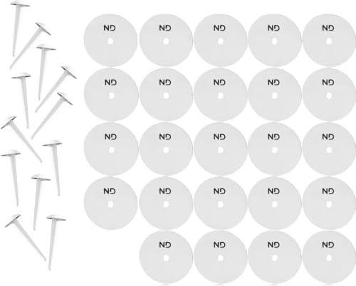 ND Sports Cricket Inner Fielding Circle Marker Discs (12 or 24 Pack), Plastic Field Marking Discs with Ground Spikes for Training & Field Setup