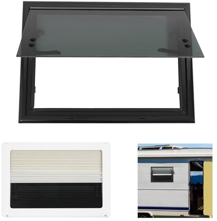 BJTDLLX Wohnmobil Ausstellfenster 500x350mm RV Ausstellfenster inkl. Verdunklung Seitenfenster Camper, RV-Wohnmobilfenster Externes Push Fenster, Klappfenster Wohnwagen Fenster