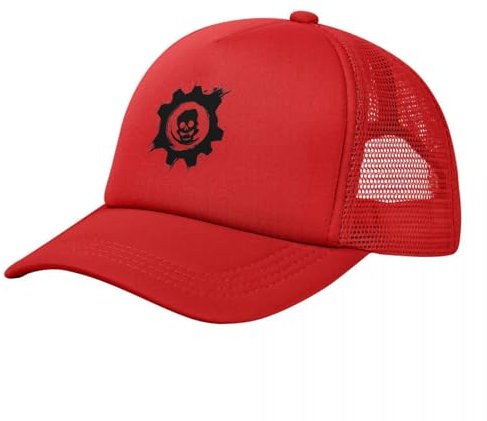 UIOPPIOS Gears of-Wars Bürste Videospiele Mesh Baseballmützen Männer Frauen Outdoor Sonnenhüte Verstellbare Polyester Herbst Trucker Caps