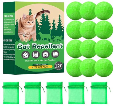 Outdoor Cat Control - Peppermint Indoor Cat Drive,Granular Natural Plant-Based Ball to Prevent Scratch and Chew, for Outdoor Garden Yard Indoor Furniture Protection