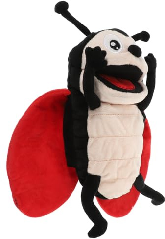 Gatuida Marienkäfer Handpuppe für Kinder Tragbare Plüsch Handspielzeug Geschichtenerzählpuppen für Rollenspiele und Früherziehung