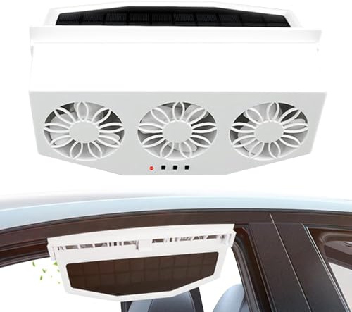 Ventilatore a Energia Solare - Unità di Ventilazione, Controllo del Calore - estrattori | Apertura Automatica del Radiatore con Pannello Energetico per Auto, Furgoni, Cabine di Camion, Raffreddamento