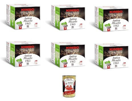 Kimbo Antica Miscela, 50 Cialde ESE 44 mm, 6 boîtes de 50 dosettes de café + Italian Gourmet polpa 400g