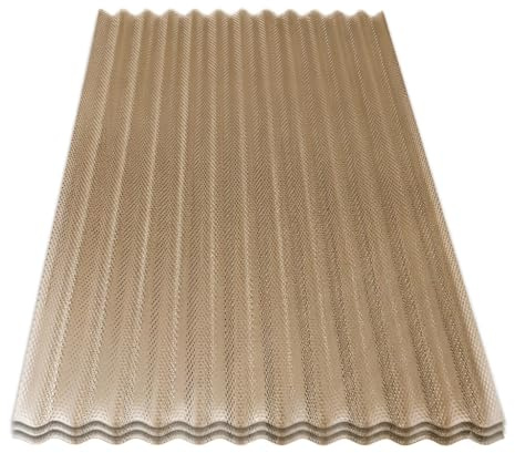 KAISER plastic® Wellplatte Wabe | Xtra Strong (PC) | Wabenstruktur und rauchbraun, bronze | Welle 76/18 | verschiedene Sets (4, 104,5 x 400 cm)