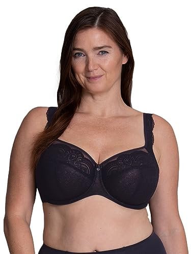 Rosa Faia Women's Full Figure Underwired Bra 5635 Black 36 J