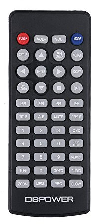 DBPOWER Remote Control for 9.5, 10.5 and 14 Portable DVD Players