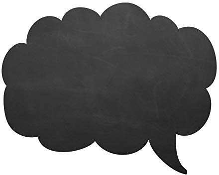 009 Sprechblase Wolke - selbstklebende Tafelfolie/Kreidefolie inkl. 3 Stück Kreide - Größe: 750 x 600 mm - Kinderzimmer Wanddeko