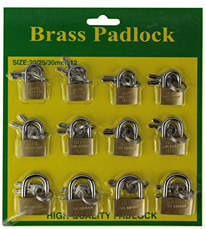 12er Set schloss Kofferschloss Vorhängeschloss Bügelschloss Schlösser 20/25/30mm
