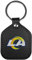 Siskiyou Sports NFL Los Angeles Rams Unisex Leder Square Schlüsselanhänger, Schwarz, Einheitsgröße