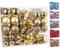 BRUBAKER 77-teiliges Set Weihnachtskugeln Christbaumschmuck - Kunststoff Gold/Silber