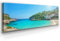 Panorama Leinwand, Cala Llombards, Mallorca - als 150x50cm großes XXL Leinwandbild. Wandbild als Hintergrund und Deko für Wohnzimmer & Schlafzimmer. Aufgespannt auf 2cm Holzrahmen
