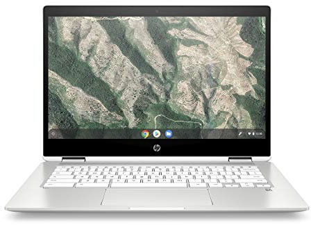 HP Chromebook x360 14b-ca0000sf Ordenador portátil Convertible y táctil de 14 HD (Intel Pentium, RAM 4 GB, eMMC 64 GB, ChromeOS) Teclado AZERTY francés
