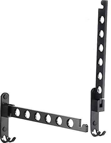 JOOM Kleiderhaken klappbar, Wand Kleiderständer Kleiderlüfter Wandhaken Klapphaken für Balkon Badezimmer Waschküche（schwarz, 2 Stück）