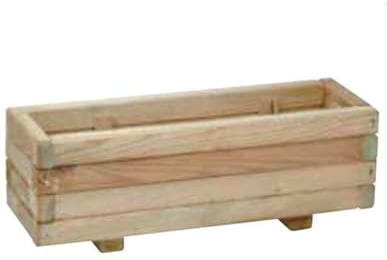 Jardin202 - Jardinera de Madera Rectangular pequeña con Patas para jardín | 60x20x20cm