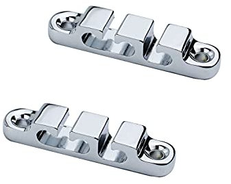 Guyker 2Pcs 3-String Retainer/String Guide for Electric Bass Head Retainer String Tree String Buckle Guide Groove Bass String SR5, Chrome