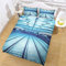 QZDUCN Bettwäsche 3D Blaues Schwimmbad Bettbezug 135x200cm Bettwäsche Set 3 Teilig Bettbezüge Mikrofaser Bettbezug Mit Reißverschluss Und 2 Kissenbezug 80x80cm Für Kinder Junge Mädchen