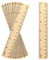AIEX 10 Stück Holzlineale, mit 2 Präzisen Skalen Einzeln Bedruckt Lineal Holz Klein für Schule Klassenzimmer Zuhause Büro Handwerk