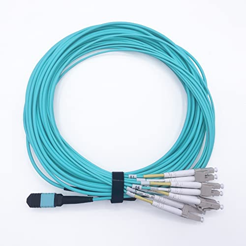 Elfcam® - MPO LWL-Kabel Female zu 4 LC/UPC Duplex 8 Fasern OM3 Multimode 50/125um Breakout-Kabel (2m)