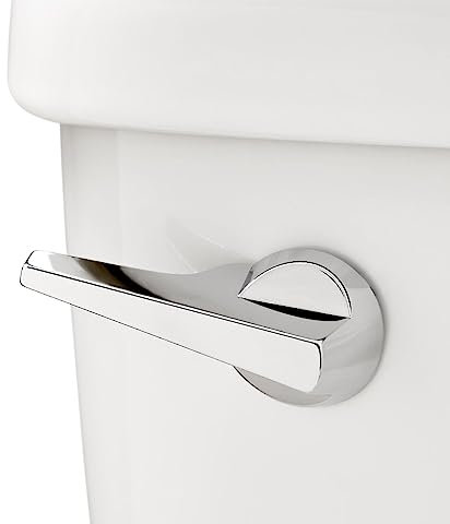 RAVINE Metal Toilet Handle Replacement with Brass Toilet Tank Lever Arm - Universal Fit for Front Mount Toilet Tank Flush Handle, Chrome Finish