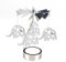 URFEDA Elefant Teelicht Karussell Glas Teelichthalter Gold Teelichtglas Rotierender Kerzenhalter Eisen Metall Kerzenständer für Valentinstag Deko Geschenk Hochzeit Dekoration Wohnzimmer Tischdeko