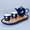 Ji Blue Ceramic Teapot Tea Cup Domicile Travel Gift Set (Color : 5)