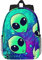 PartyUnix Grüne Alien leichte Schultertasche =>> 38,1 cm, leicht und einfach zu tragen, geeignet zum Ausgehen, Bürolernen und Verwendung, Schwarz, Einheitsgröße