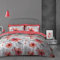 Super Dreamer Set completo di biancheria da letto con stampa, 4 pezzi, copripiumino matrimoniale + lenzuolo con angoli + federa in tessuto di policotone, reversibile, motivo floreale
