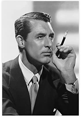 Retro Hollywood Filmstern Cary Grant 1 Leinwand Poster Schlafzimmer Dekor Sport Landschaft Büro Zimmer Dekor Geschenk ohne Rahmen Stil 50 x 75 cm