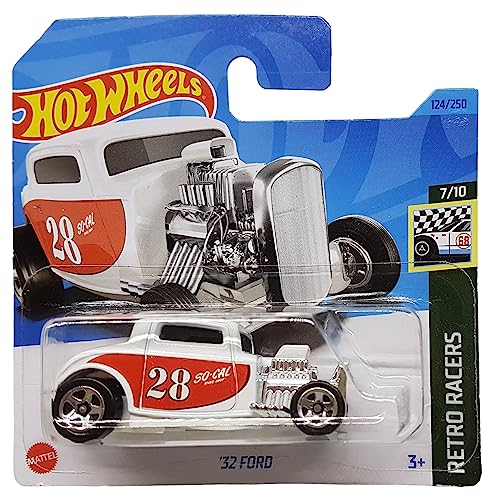Hot Wheels - ´32 Ford - Retro Racers 7/10 - HKH04 - Short Card - SoCal - Weiss - Mattel 2023